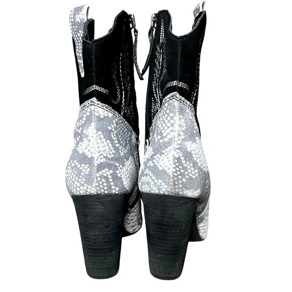 Dingo Women’s Calico Snakeskin Leather Western Style Boots Black/Gray Size 9M - Picture 7 of 8
